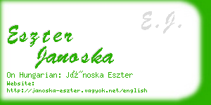 eszter janoska business card